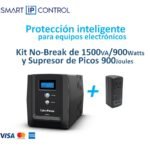 KIT PARA PROTECCIÓN ELÉCTRICA DE  EQUIPOS ELECTRÓNICOS.  INCLUYE: 1 NO BREAK DE 1050VA, 900W Y 1 SUPRESOR DE PICOS, 900 JOLES. (copia)