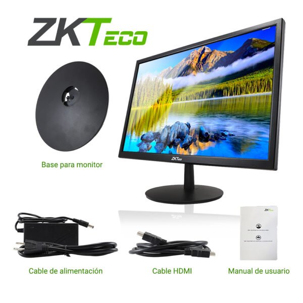 MONITOR ESPECIALIZADO PARA VIDEO VIGILANCIA LED FULL HD DE 21.5 PULGADAS, ZKTECO, MODELO ZD22-2K. ENVÍO GRATIS!