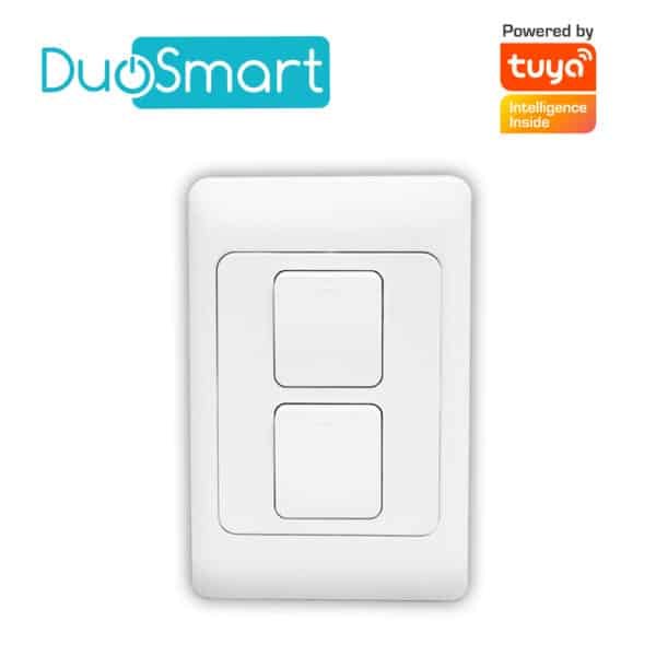 SWITCH APAGADOR WIFI 2.4 GHZ DE 2 UNIDADES, COMPATIBLE CON ALEXA Y GOOGLE HOME, DUOSMART A20.