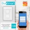 SWITCH APAGADOR WIFI 2.4 GHZ DE 2 UNIDADES, COMPATIBLE CON ALEXA Y GOOGLE HOME, DUOSMART A20.