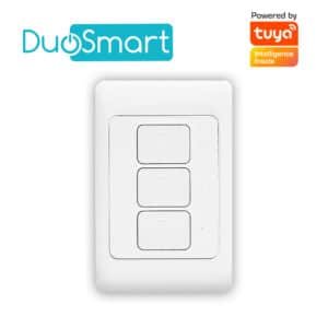 SWITCH APAGADOR WIFI 2.4 GHZ DE 3 UNIDADES, COMPATIBLE CON ALEXA Y GOOGLE HOME,  DUOSMART A30.