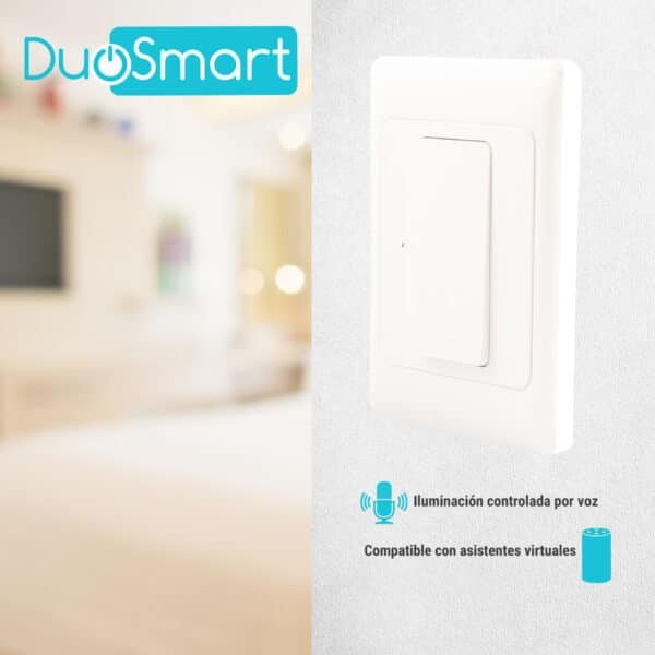 SWITCH APAGADOR DE ESCALERA WIFI 2.4 GHZ, COMPATIBLE CON ALEXA Y GOOGLE HOME, DUOSMART A40.