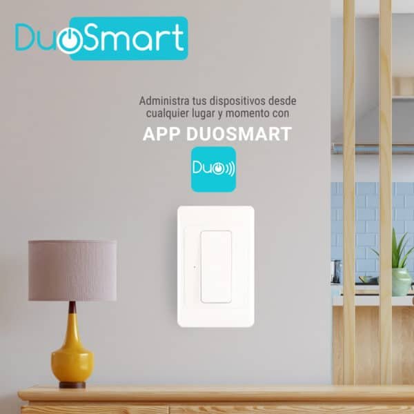 SWITCH APAGADOR DE ESCALERA WIFI 2.4 GHZ, COMPATIBLE CON ALEXA Y GOOGLE HOME, DUOSMART A40.