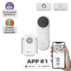 TIMBRE CON CÁMARA WI-FI (DOORBELL) DE BATERÍA RECARGABLE / LIBRE DE CABLES / USO EXTERIOR CON PROTECCIÓN (IP65) / CÁMARA 3 MEGAPÍXEL / LLAMADA A LA APP / INCLUYE TIMBRE PARA INTERIOR