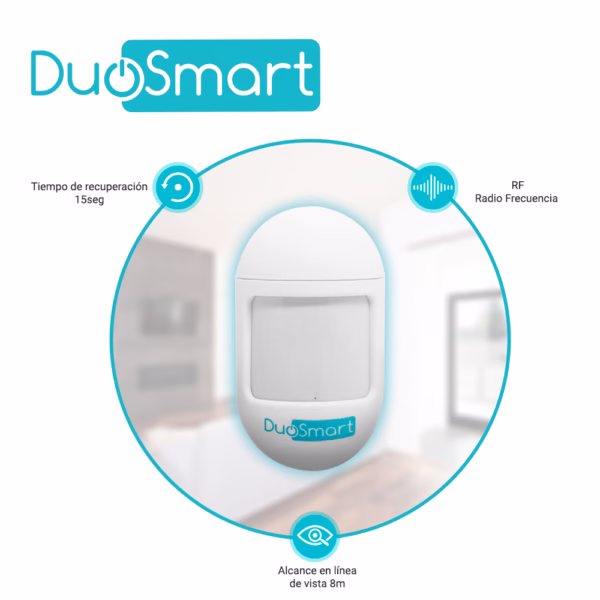 SENSOR MOVIMIENTO PIR RF SERIE C DUOSMART CPIR1 **COMPATIBLE CON PANELES B20 C10 Y C20**