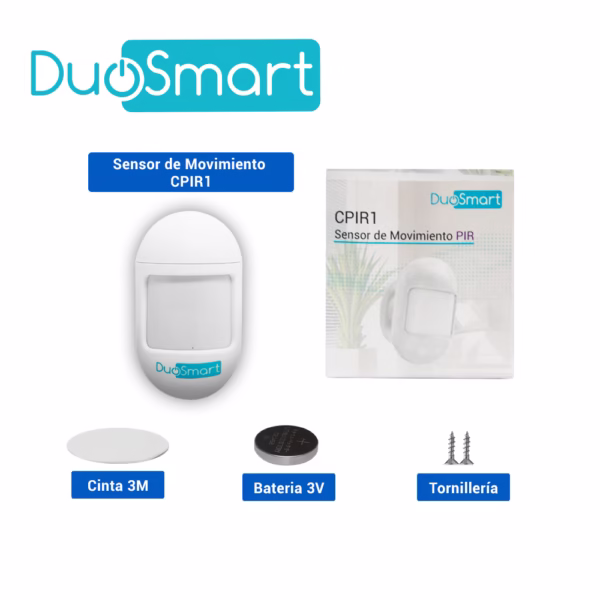 SENSOR MOVIMIENTO PIR RF SERIE C DUOSMART CPIR1 **COMPATIBLE CON PANELES B20 C10 Y C20**