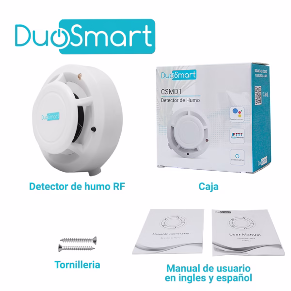 DETECTOR DE HUMO RF SERIE C 433.92 DUOSMART CSMD1 **COMPATIBLE CON PANEL B20 Y C20