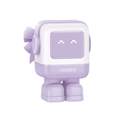CARGADOR ROBOTGAN DE 65W SERIE UNO | 3 PUERTOS DE CARGA RÁPIDA | 2 USB-C | 1 USB-A | PD 3.0 | QC 4.0 | CARGA INTELIGENTE | TECNOLOGÍA GAN II | ZAPATO MAGNÉTICO EXTRAÍBLE | CARCASA IGNIFUGA | PANTALLA LED | ROSA.