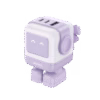 CARGADOR ROBOTGAN DE 65W SERIE UNO | 3 PUERTOS DE CARGA RÁPIDA | 2 USB-C | 1 USB-A | PD 3.0 | QC 4.0 | CARGA INTELIGENTE | TECNOLOGÍA GAN II | ZAPATO MAGNÉTICO EXTRAÍBLE | CARCASA IGNIFUGA | PANTALLA LED | ROSA.