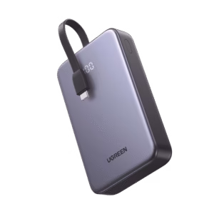 POWER BANK PORTATIL | 20000MAH (74WH) | 30W | CON CABLE USB-C INCORPORADO | 2 SALIDAS 22,5W | PANTALLA INTELIGENTE | MULTIPLE PROTECCION | APROBADO POR AEROLÍNEAS | COLOR GREY