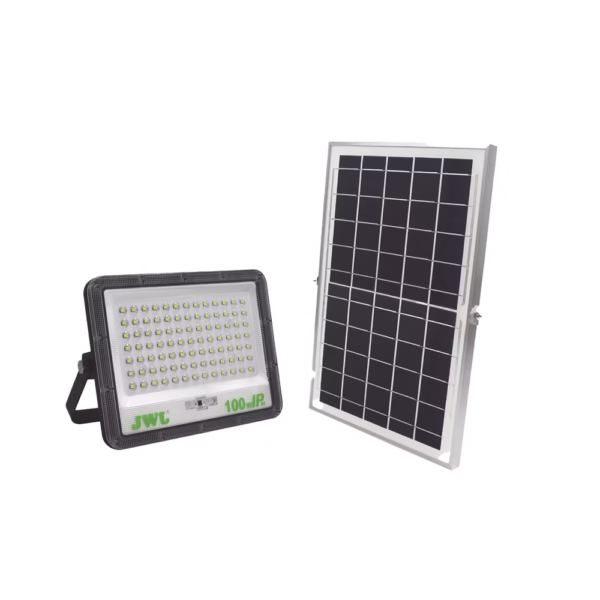 REFLECTOR DE 100 W CON PANEL SOLAR / BATERÍA 3.2 V CD / T.C.C. 6 500 K / IP65.