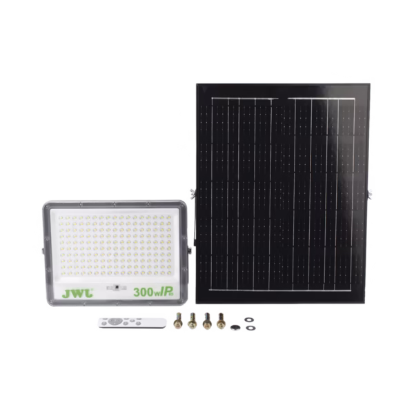REFLECTOR DE 300 W CON PANEL SOLAR / BATERÍA 3.2 V CD / T.C.C. 6 500 K / IP65.