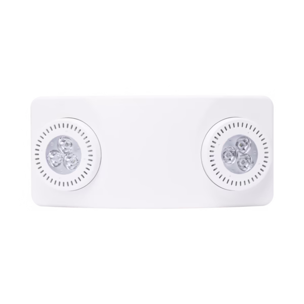 LUZ DE EMERGENCIA DUAL LED /520LM/USO RUDO/MONTAJE EN PARED O TECHO/BATERÍA DE RESPALDO INCLUIDA